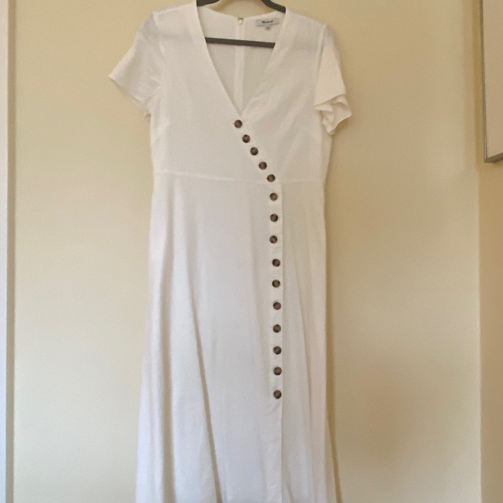White Cotton Madewell Midi Dress